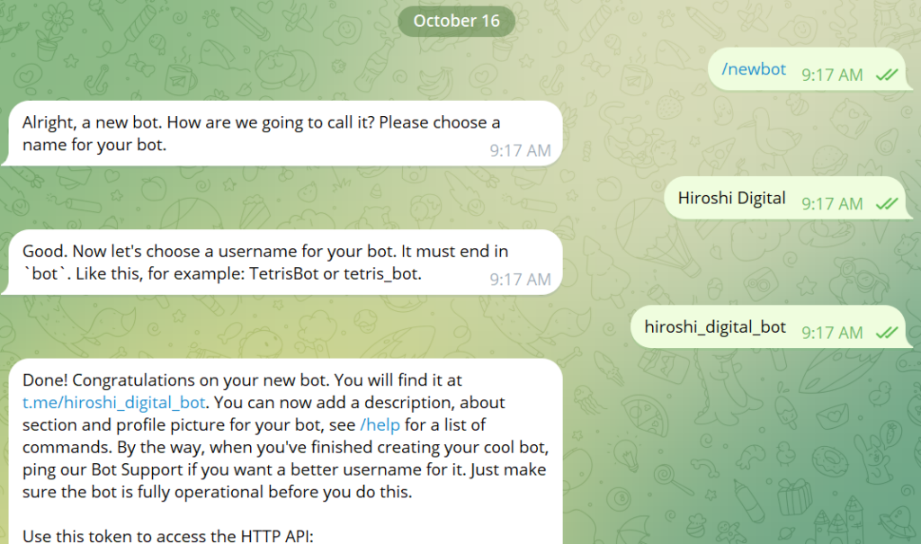 tạo bot telegram