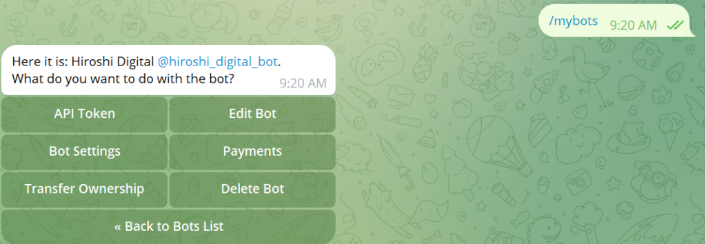 tạo bot telegram