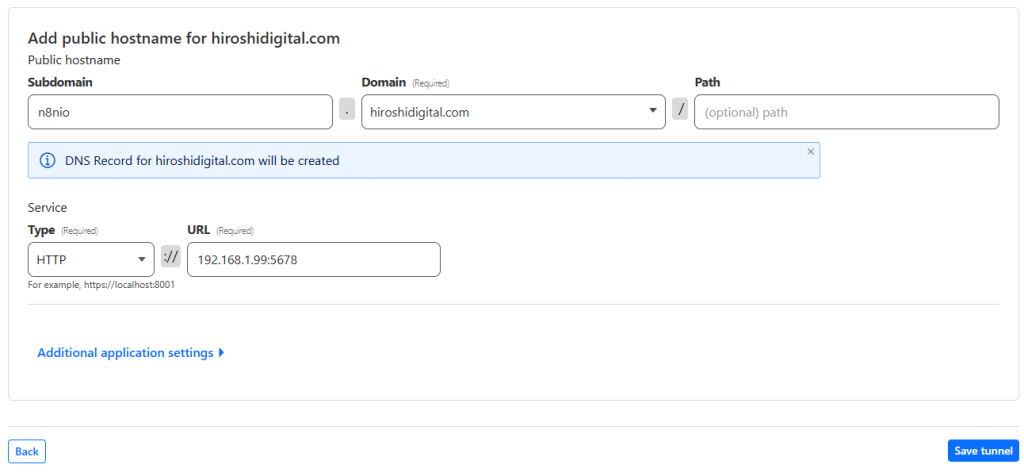 cài đặt Cloudflare Tunnel cho n8n trên Synology